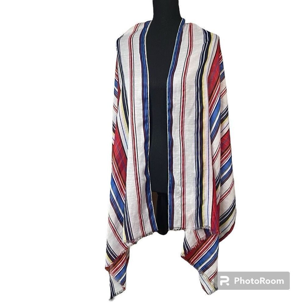 Charming Charlie Giant Multi Striped Gauze Scarf M0142